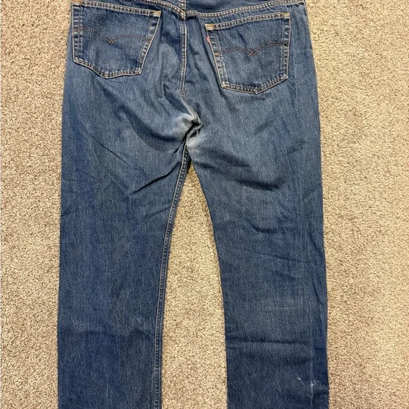 Vintage Levis 501 Jeans Mens 42x34 Blue Button Fly Original Made In USA 1980s‎ *